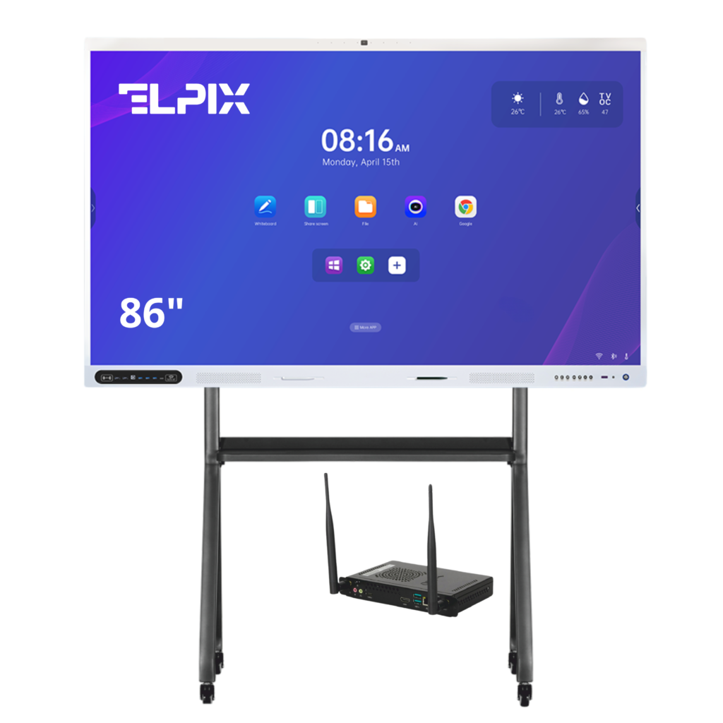 Інтерактивна панель Elpix Z3 86" (86Z3RK3588), OPS ПК (i7 13Gen/RTX3050M/16/1000/W11Pro), мобільний стенд